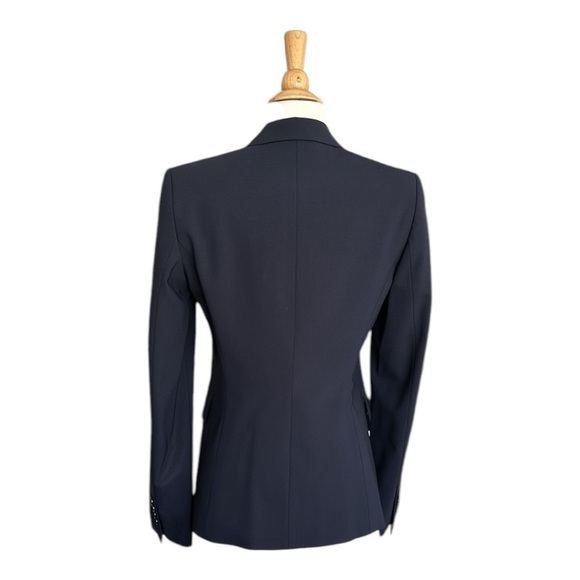 HUGO BOSS Juicy Wool Blazer Navy Blue One Button Tailored Career Wear Size 6 - Picture 7 of 16
